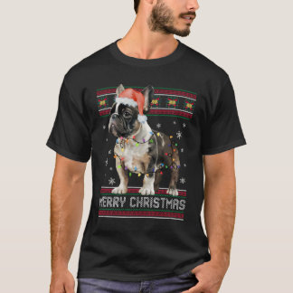 Camiseta Feliz Natal - Bulldog Francês Feio