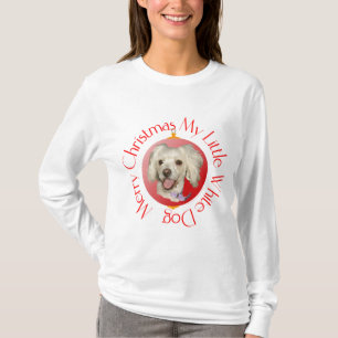 Camiseta Feliz Natal Cachorrinho Poodle / Bichon