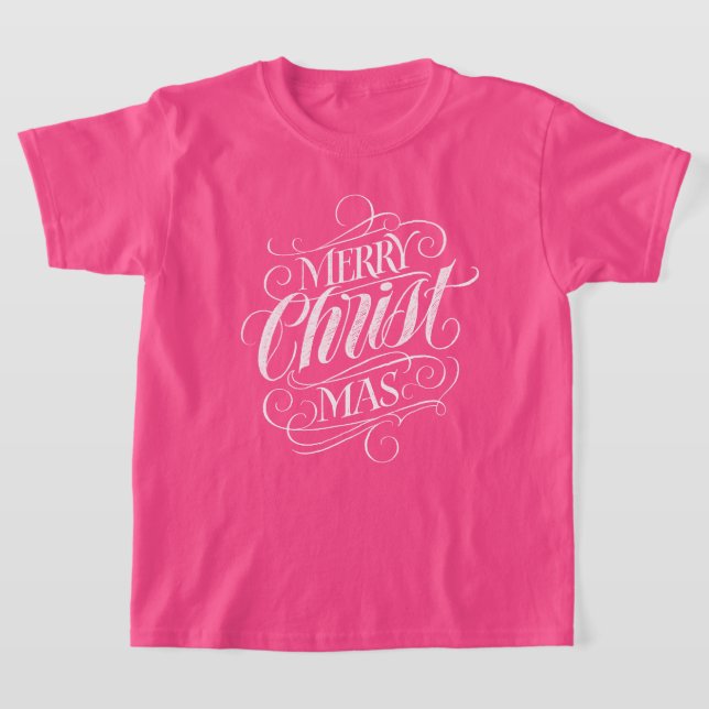 Camiseta Feliz Natal, Caligrafia Religiosa Cristã (Postura )