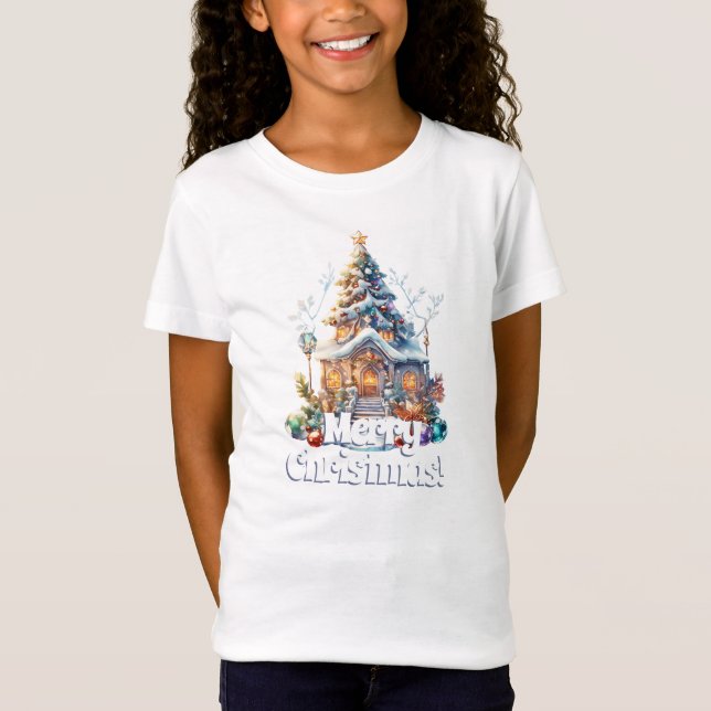 Camiseta Feliz Natal Candy House (Frente)
