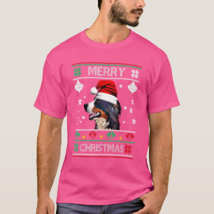 Camiseta Feliz Natal Cão de Montanha Bernese