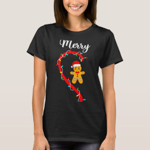 Camiseta Feliz Natal Casal Biscoito de Natal Pijama de Nata