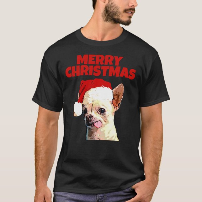 Camiseta Feliz Natal Chihuahua (Frente)