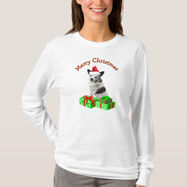 Camiseta Feliz Natal Chihuahua (Frente)