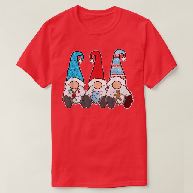 Camiseta Feliz Natal Chrismukkah e Chrismukkah Gnomos T- (Frente do Design)