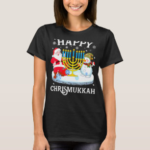 Camiseta Feliz Natal Chrismukkah Xmas Hanukkah Jewis