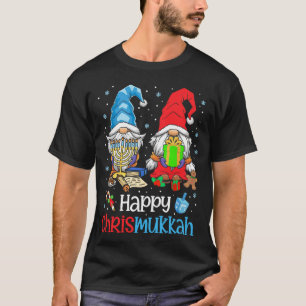 Camiseta Feliz Natal Christmukkah Ugly Sweater Hanukkah