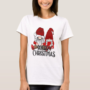 Camiseta Feliz Natal com dois gnomos bonitos