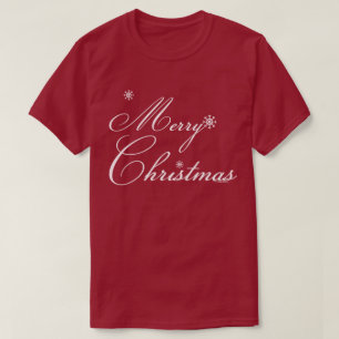 Camiseta Feliz Natal Com Flocos De Neve