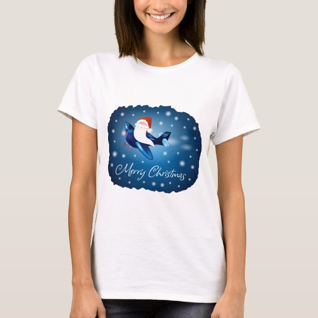 Camiseta Feliz Natal com Papais noeis (Frente)