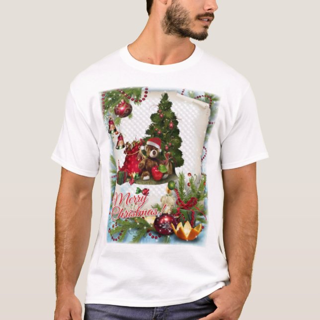 Camiseta Feliz Natal com presentes (Frente)