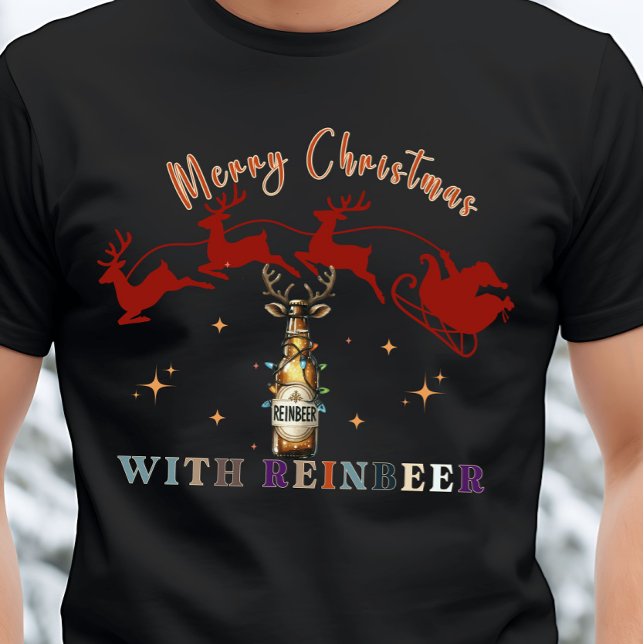 Camiseta Feliz Natal com Raincerveja (Criador carregado)