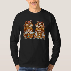 Camiseta Feliz Natal com Su2019mores Gnome Fazendo Bolo Gno