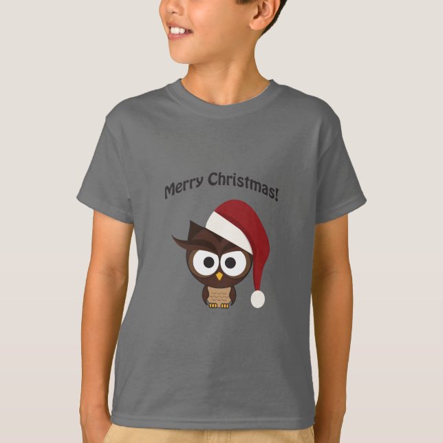 Camiseta Feliz Natal Coruja Irritada (Frente)