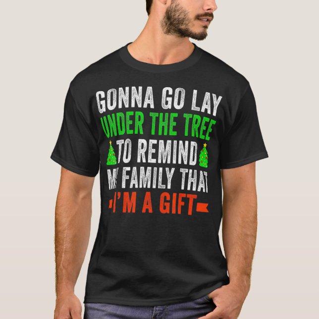 Camiseta Feliz Natal Crianças Árvores de Natal Homens (Frente)