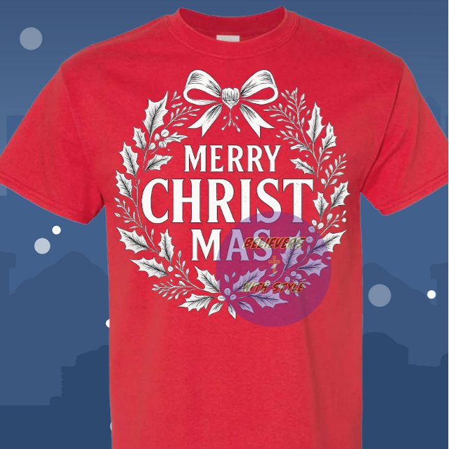 Camiseta Feliz NATAL - Cristão (Criador carregado)
