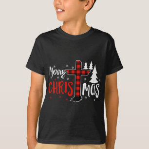 Camiseta Feliz Natal Cristãos Buffalo Xadrez