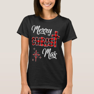 Camiseta Feliz Natal Cristãos Presentes Xadrez de Buffalo P