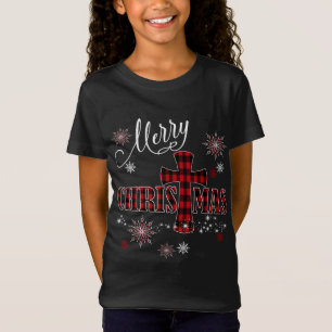 Camiseta Feliz Natal Cross Buffalo Xadrez Christian Holi