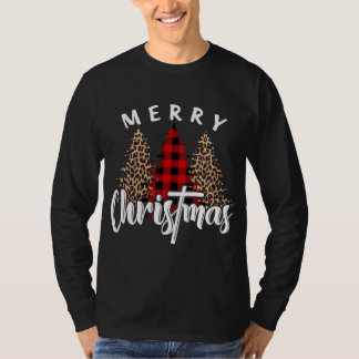 Camiseta Feliz Natal Cross Buffalo Xadrez Leopard Impressão