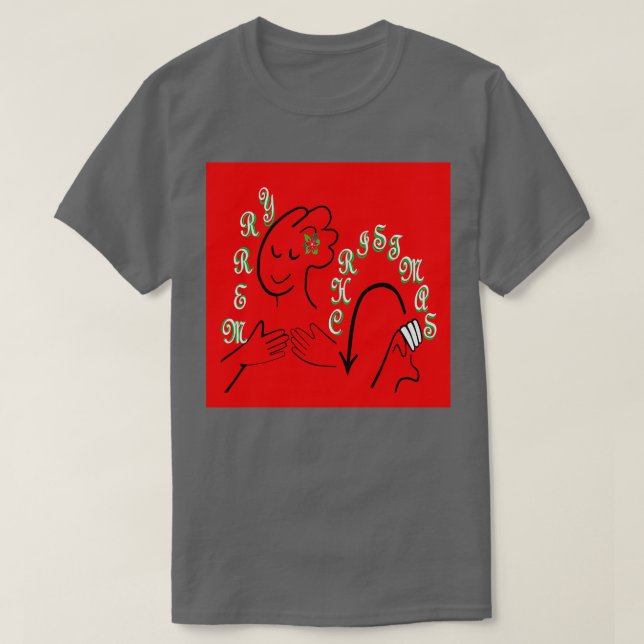 Camiseta Feliz Natal da ASL (Frente do Design)
