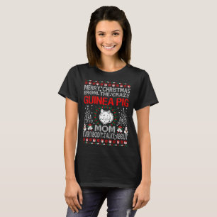 Camiseta Feliz Natal da camisola feia da mamã da cobaia
