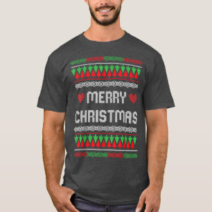 Camiseta Feliz Natal Da Família Feia De Pijamas Doces