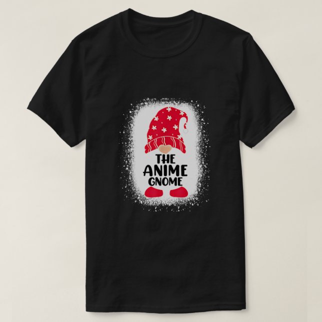 Camiseta Feliz Natal Da Família Gnomo De Animes (Frente do Design)