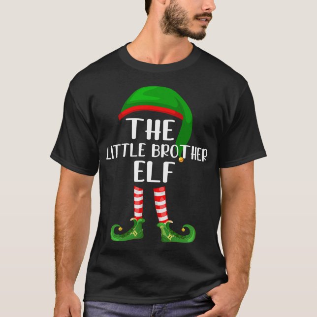 Camiseta Feliz Natal Da Família O Pequeno Irmão Elf (Frente)