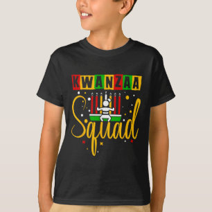 Camiseta Feliz Natal da Família Quadrada de Kwanza Feliz Af