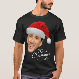 Camiseta Feliz Natal da Rua Nic-olas Cage