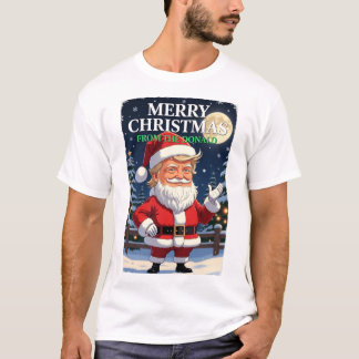 Camiseta Feliz Natal Da Trump