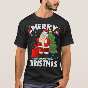 Camiseta Feliz Natal Da Vacina De Papai Noel