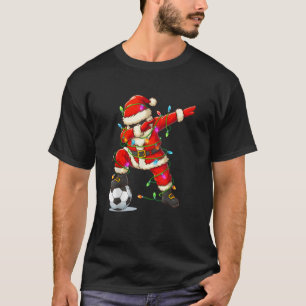 Camiseta Feliz Natal Dabbing Papai Noel Futebol Pijama de N