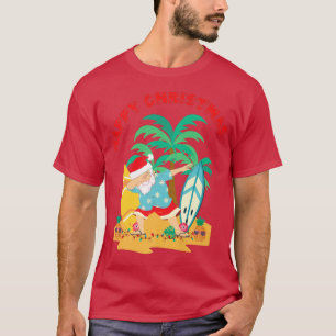 Camiseta Feliz Natal Dabbing Papais noeis Conselho Tropic