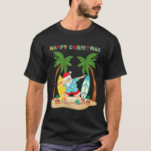Camiseta Feliz Natal Dabbing Papais noeis Conselho Tropic