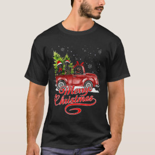 Camiseta Feliz Natal Dachshund Dog Papais noeis Reindeer