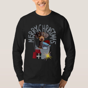Camiseta Feliz Natal Dachshund! Troque-Me!