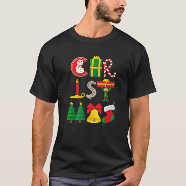 Camiseta Feliz Natal de 2021, Design do Word (Frente)