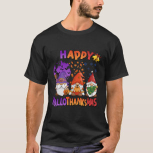 Camiseta Feliz Natal de Ação de Graças de Halloween HalloOb