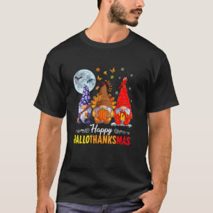 Camiseta Feliz Natal de Ação de Graças de Halloween HalloOb