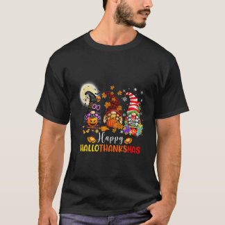 Camiseta Feliz Natal de Ação de Graças de Halloween HalloOb