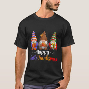 Camiseta Feliz Natal de Ação de Graças de Halloween HalloOb