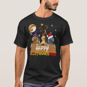 Camiseta Feliz Natal de Ação de Graças de Halloween HalloOb