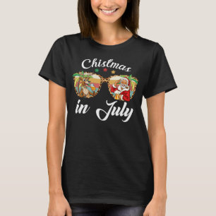 Camiseta Feliz Natal de Beer Papai Noel em julho