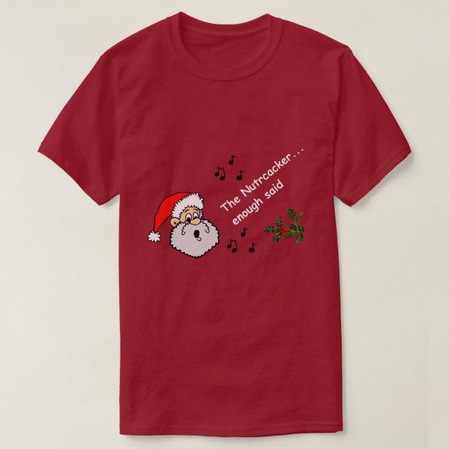Camiseta Feliz Natal De Gay, O Quebra-Nozes Disse Divertido (Frente do Design)