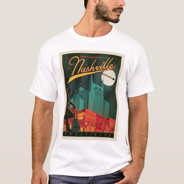Camiseta Feliz Natal de Nashville (Frente)