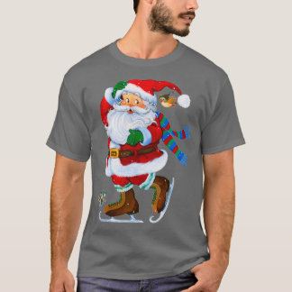 Camiseta Feliz Natal de Pé de Gelo Santa Claus