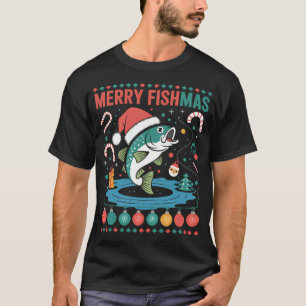 Camiseta Feliz Natal de Pesca