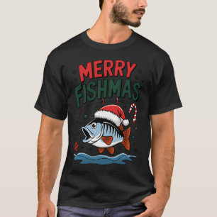 Camiseta Feliz Natal de Pesca